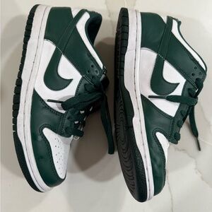 Nike Forest Green and White Sneakers